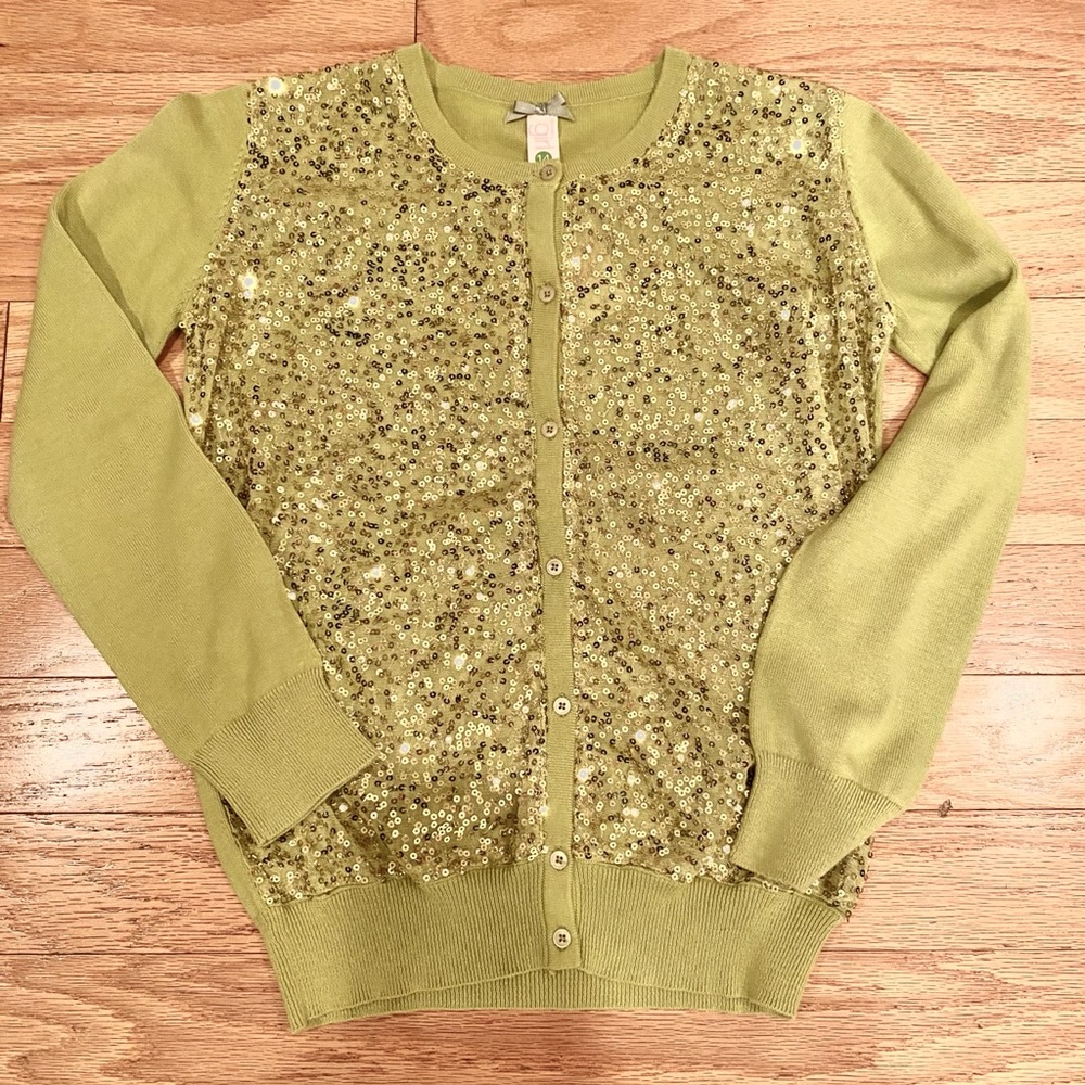 NEW Penny Candy Sequin Cardigan Sz 14
